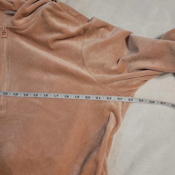 FILA Misty Rose Velour Quarter Zip Pullover Hoodie‎ Women's Size XL - Picture 16 of 16